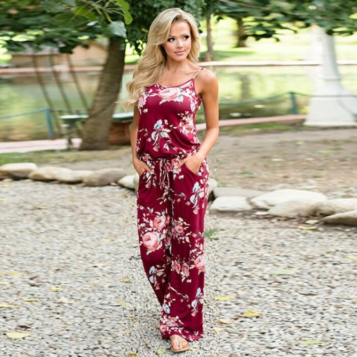 Dames jumpsuit met bloemenprint