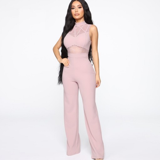 Dames jumpsuit met kanten top