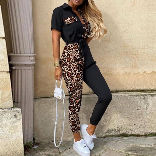 Dames jumpsuit met knopen en strikken