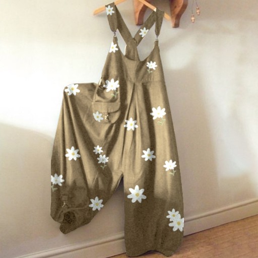 Dames jumpsuit met madeliefjes