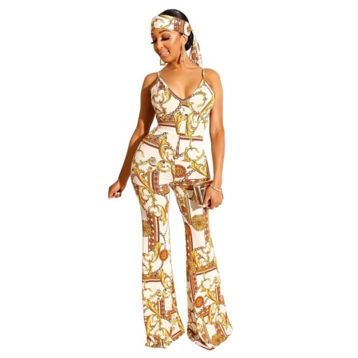 Dames jumpsuit met uitlopende pijpen