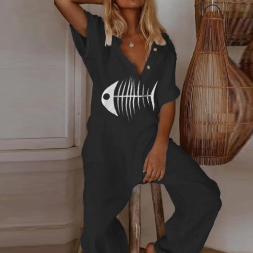 Dames jumpsuit met vis