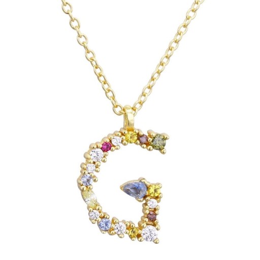 Dames ketting met alfabetletter D698