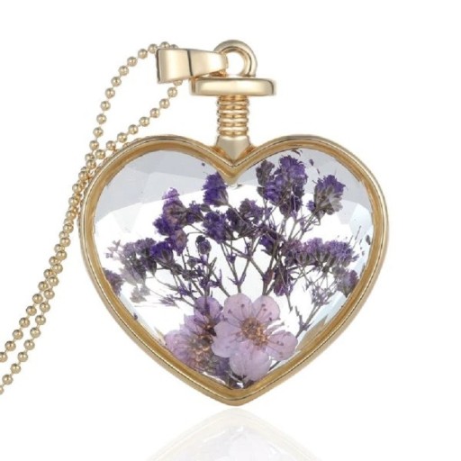 Dames ketting met bloem C1006