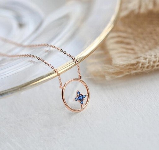 Dames ketting met cirkel G645