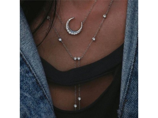Dames ketting met hangers G804