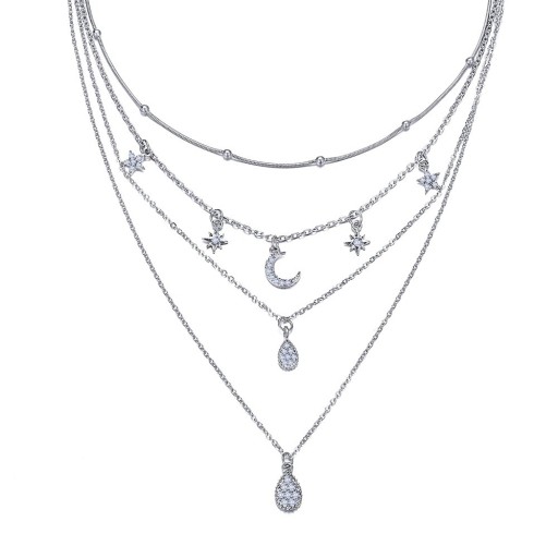 Dames ketting met hangers G826