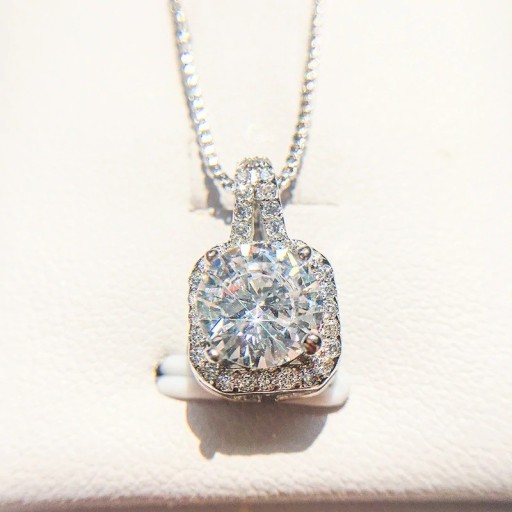 Dames ketting met kristal M128