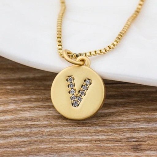 Dames ketting met letter C1017