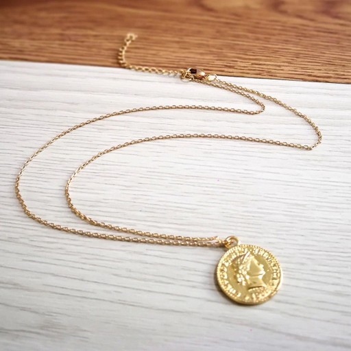Dames ketting met munt G793