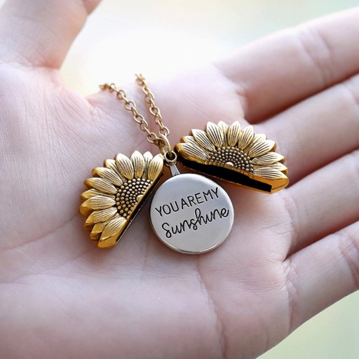 Dames ketting met open zonnebloem