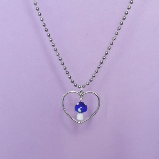 Dames ketting met paddenstoel D400