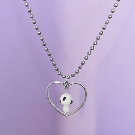 Dames ketting met paddenstoel D400