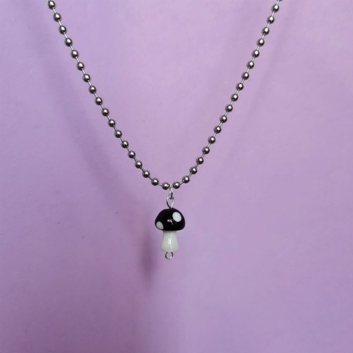 Dames ketting met paddenstoel D400