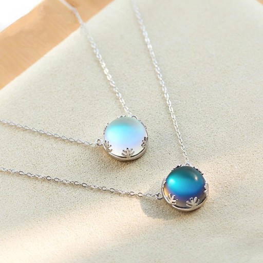 Dames ketting met regenboogsteen