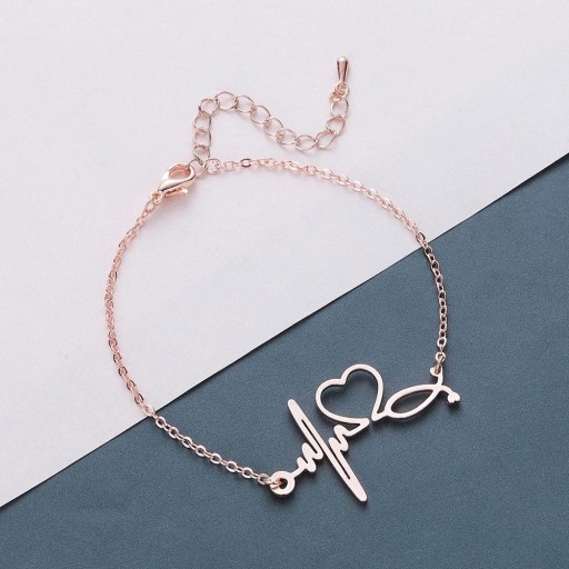 Dames kettingarmband hartslag
