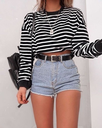 Dames korte sweatshirt A223