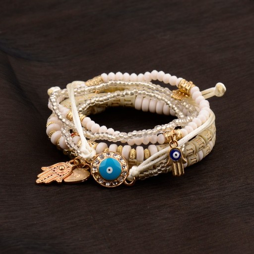 Dames kralenarmband 4 stuks H634