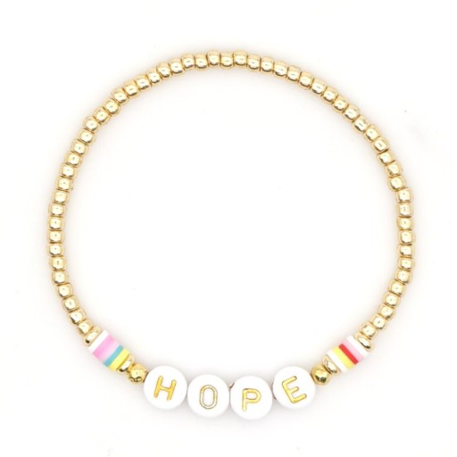 Dames kralenarmband met opschrift