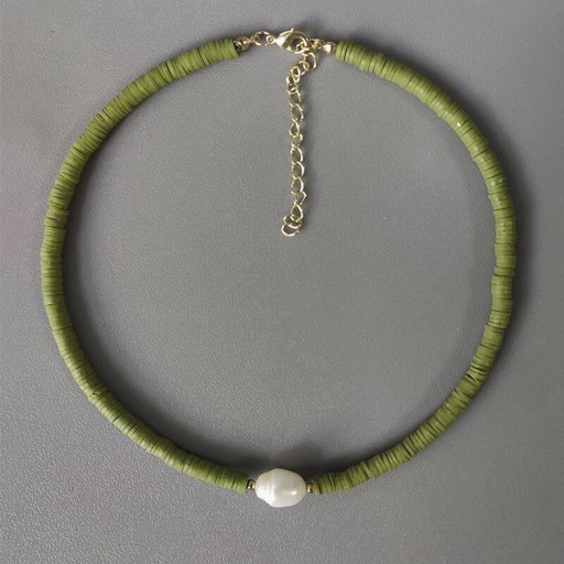 Dames kralenketting met parel G822