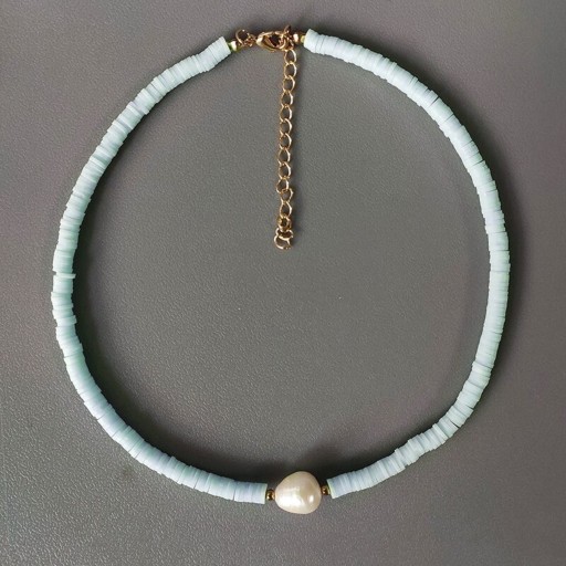 Dames kralenketting met parel G822