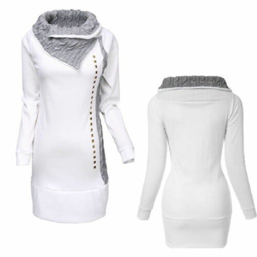 Dames lange sweatshirt wit