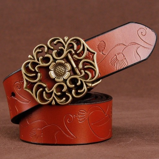 Dames leren riem L136