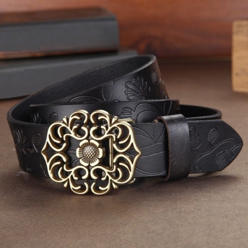 Dames leren riem L136