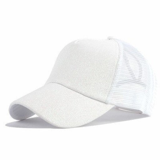 Dames mesh pet met glitter