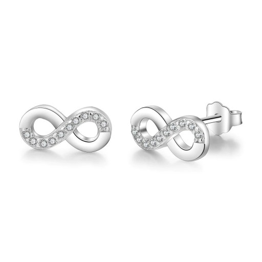 Dames oorbellen infinity stenen