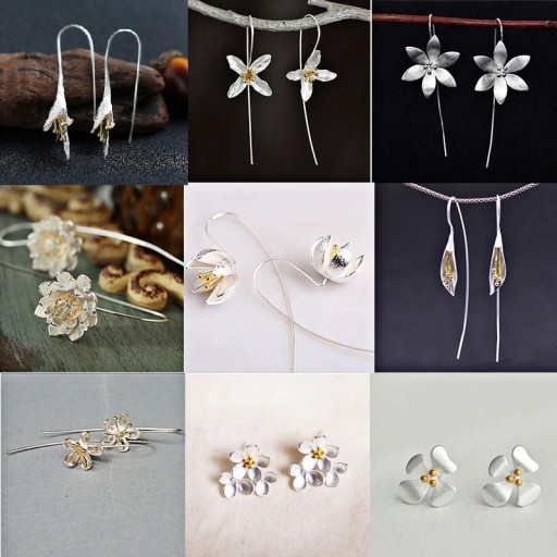 Dames oorbellen met bloemen