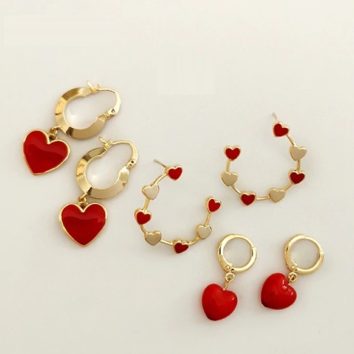 Dames oorbellen met hartjes