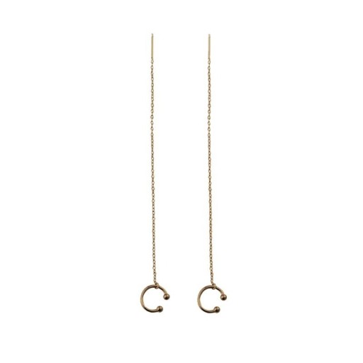 Dames oorbellen met ketting