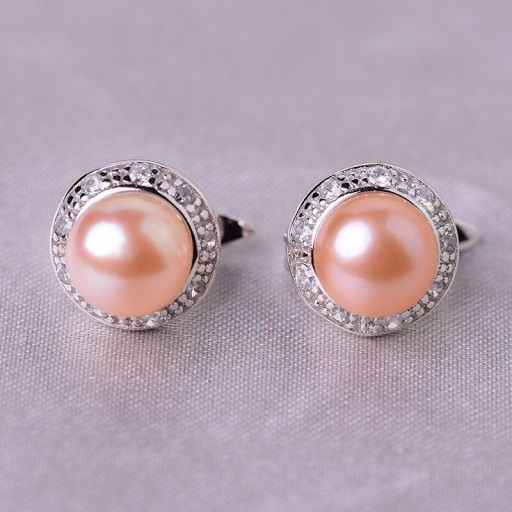 Dames oorbellen met parels H797
