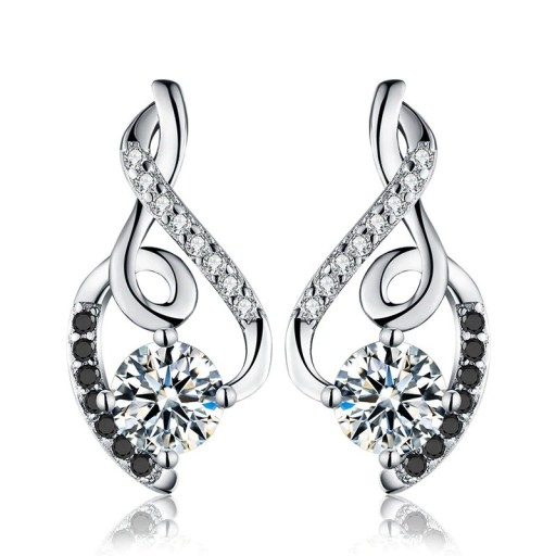 Dames oorbellen met stenen R104