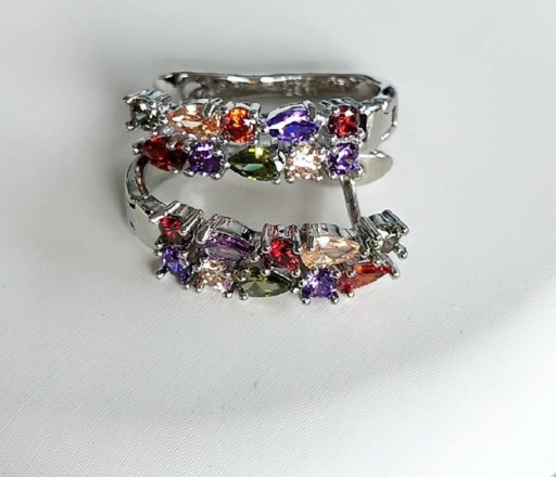 Dames oorbellen met stenen R34