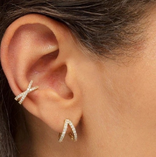 Dames oorbellen met strass steentjes A1642
