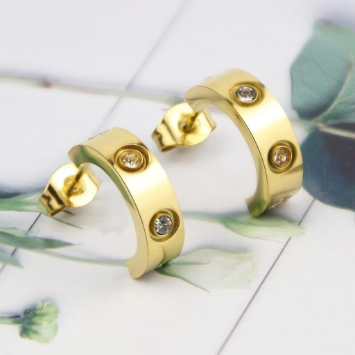 Dames oorbellen met zirkonen G968