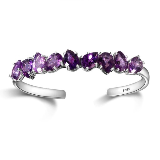 Dames open amethist armband