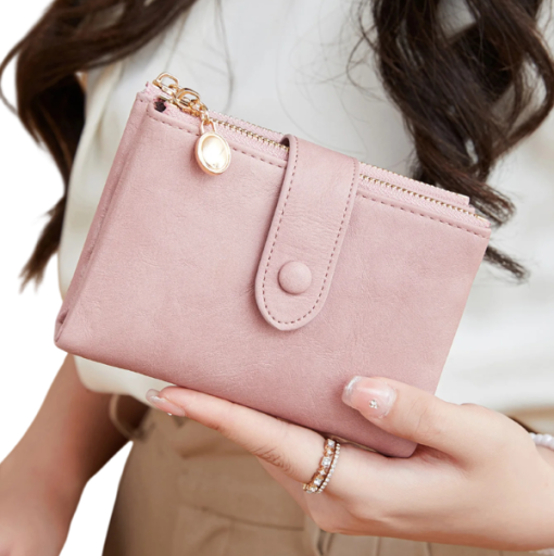 Dames opvouwbare portemonnee 13 x 9 x 3 cm Kunstleer Grote capaciteit voor creditcards, debetkaarten en loyaliteitskaarten Elegante