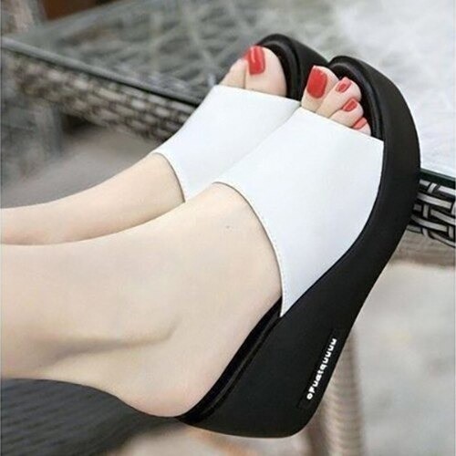 Dames platform pantoffels A2458