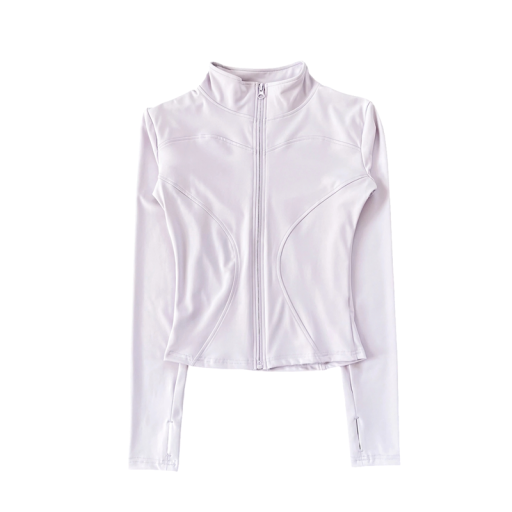 Dames sportjack met opstaande kraag Slim-fit snit Snel drogend materiaal Ademend functioneel design Lichtgewicht jack voor training