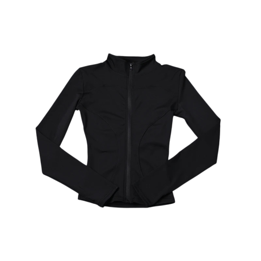 Dames sportjack met opstaande kraag Slim-fit snit Snel drogend materiaal Ademend functioneel design Lichtgewicht jack voor training