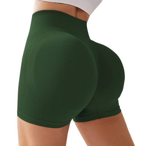 Dames sportshort met hoge taille, push-up effect, liftende shorts voor yoga, fitness, hardlopen, elastische, naadloze sportshorts