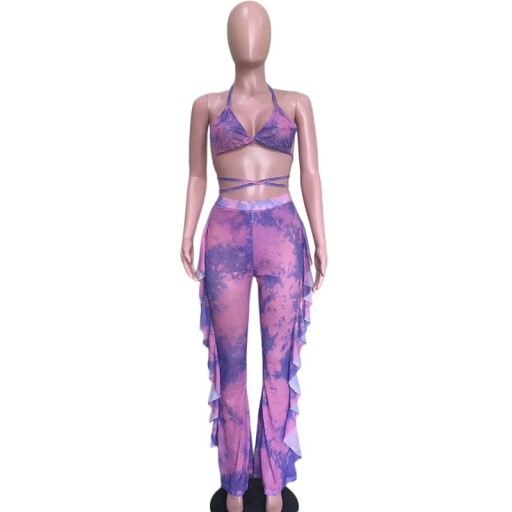 Dames strand crop top en broek A2843