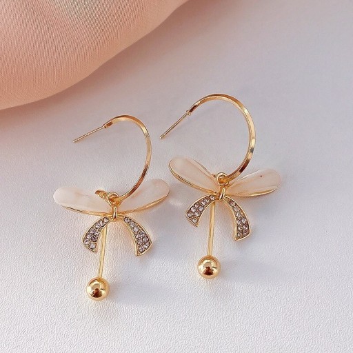 Dames strik oorbellen H786