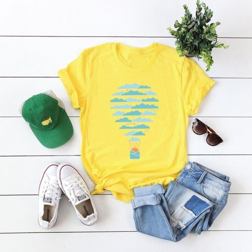 Dames T-shirt met ballonprint