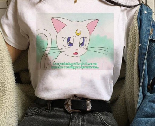 Dames T-shirt met cartoonmotief