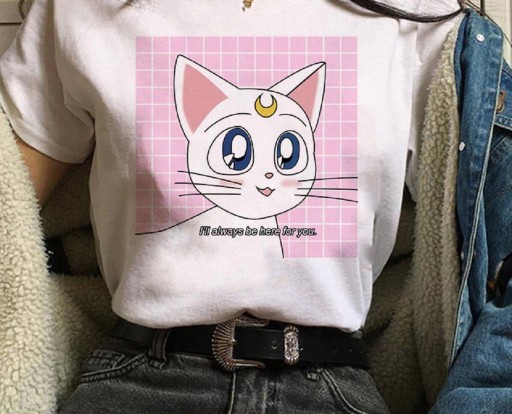 Dames T-shirt met cartoonmotief