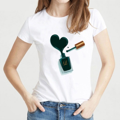 Dames T-shirt met lakprint
